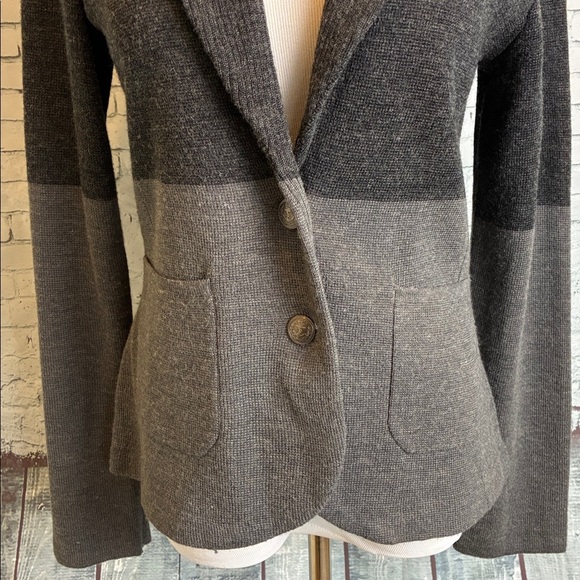 Fenn Wright Manson Blazer Style Cardigan L Colorblock Nautical Academia Preppy - Picture 2 of 15